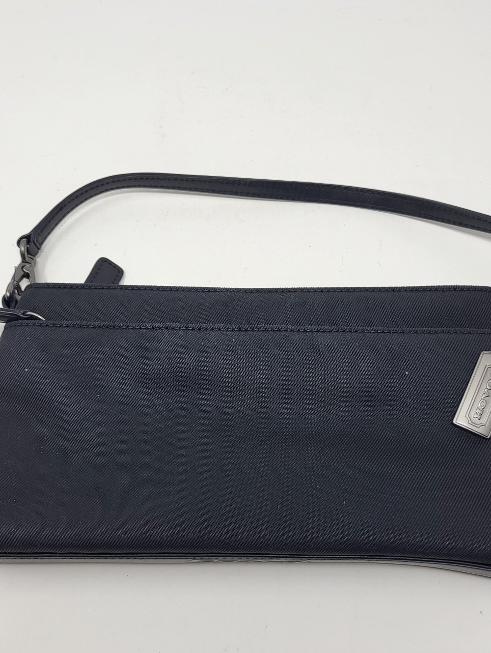Coach Mercer Demi Baguette Convertible to Wristlet Black Nylon Leather G2J-7407
